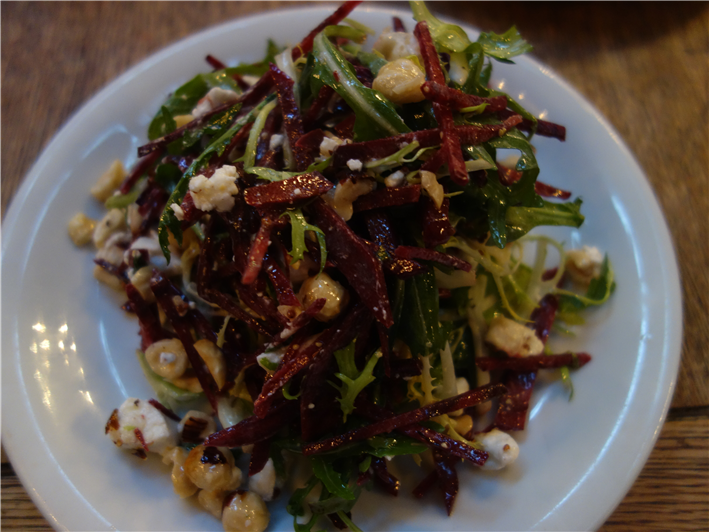 salad of beetroot, hazelnut and goat cheese